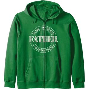 image:imageFather  The Man The Myth The Legend Gift Zip HoodieDark Green