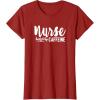 image:imageNurse Fueled by Caffeine  Great Nurse Gift Medical Worker TShirtCranberry Red