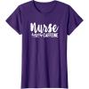 image:imageNurse Fueled by Caffeine  Great Nurse Gift Medical Worker TShirtPurple