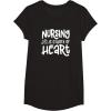 image:imageNursing is a Work of Heart  Gift for Nurses TShirtBlack