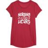 image:imageNursing is a Work of Heart  Gift for Nurses TShirtRed Heather