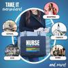 image:imagePersonalized Nurse Tote Bag for Work  Custom Designed Tote Bag for Nurses with Zipper and Interior Pockets Medical WorkersLoulou Teal