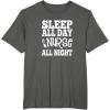 image:imageSleep All Day Nurse All Night  Gift for Nurses TShirtAsphalt Grey