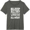 image:imageSleep All Day Nurse All Night  Gift for Nurses TShirtAsphalt Grey
