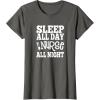 image:imageSleep All Day Nurse All Night  Gift for Nurses TShirtAsphalt Grey