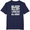 image:imageSleep All Day Nurse All Night  Gift for Nurses TShirtNavy Blue