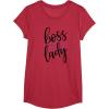 image:imageBoss Lady  Working Woman Kissing Lips TShirtRed Heather