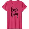 image:imageBoss Lady  Working Woman Kissing Lips TShirtRed Heather