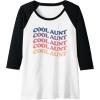 image:imageCool aunt retro rainbow gift for aunts and auntie Raglan Baseball TeeBlackWhite