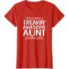 image:imageFreakin Awesome Aunt Looks Like  Gift for Aunts Auntie TShirtRed