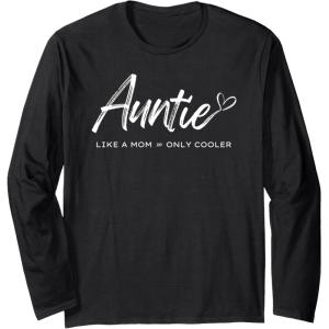 image:imageAuntie  like a mom only cooler Long Sleeve TShirtBlack