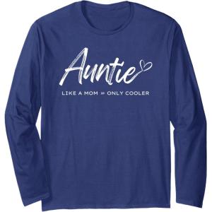 image:imageAuntie  like a mom only cooler Long Sleeve TShirtNavy Blue