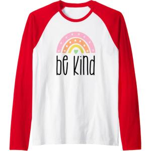 image:imageBe Kind Gifts for Women Girlfriend Sister Aunt and More Raglan Baseball TeeRedWhite