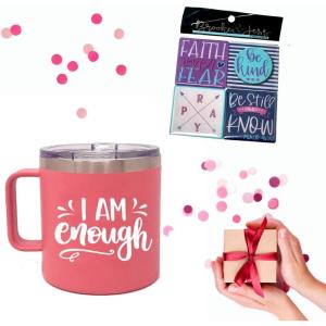 image:imageBrooke amp Jess Designs I Am Enough Tumbler and 4piece Magnet Gift Set