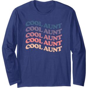 image:imageCool aunt retro rainbow gift for aunts and auntie Long Sleeve TShirtNavy Blue