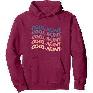image:imageCool aunt retro rainbow gift for aunts and auntie Pullover HoodieBurgundy