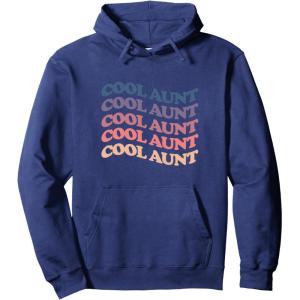 image:imageCool aunt retro rainbow gift for aunts and auntie Pullover HoodieNavy Blue