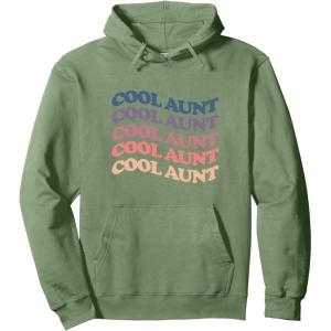 image:imageCool aunt retro rainbow gift for aunts and auntie Pullover HoodieSage Green