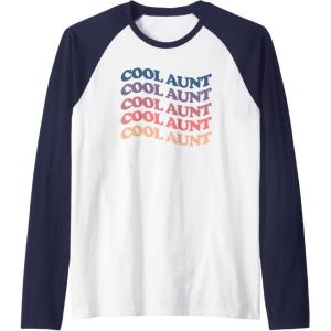 image:imageCool aunt retro rainbow gift for aunts and auntie Raglan Baseball TeeNavy BlueWhite