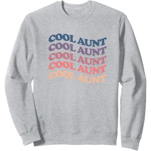 image:imageCool aunt retro rainbow gift for aunts and auntie SweatshirtHeather Grey