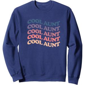 image:imageCool aunt retro rainbow gift for aunts and auntie SweatshirtNavy Blue