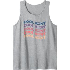 image:imageCool aunt retro rainbow gift for aunts and auntie Tank TopHeather Grey