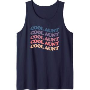 image:imageCool aunt retro rainbow gift for aunts and auntie Tank TopNavy Blue