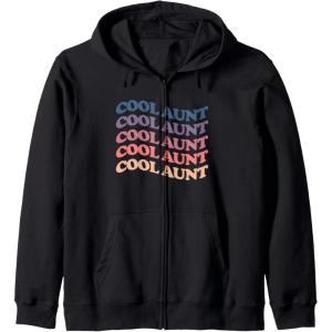 image:imageCool aunt retro rainbow gift for aunts and auntie Zip HoodieBlack