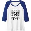 image:imageGame Day  Soccer Mom Gifts Raglan Baseball TeeRoyal BlueWhite