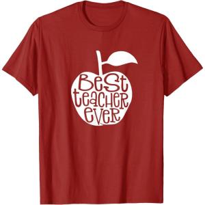 image:imageBest Teacher Ever  Great gift for Teachers TShirt for Men Women KidsCranberry Red