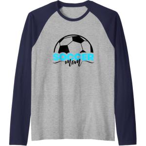 image:imageSoccer Mom  Soccer Mom Gifts Raglan Baseball TeeNavy BlueAthletic Heather