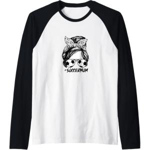 image:imageSoccerMom  Soccer Mom Gifts Raglan Baseball TeeBlackWhite