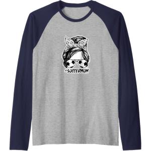 image:imageSoccerMom  Soccer Mom Gifts Raglan Baseball TeeNavy BlueAthletic Heather
