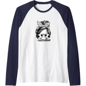 image:imageSoccerMom  Soccer Mom Gifts Raglan Baseball TeeNavy BlueWhite