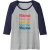 image:imageColorful Retro Mama Gift Raglan Baseball TeeNavy BlueAthletic Heather
