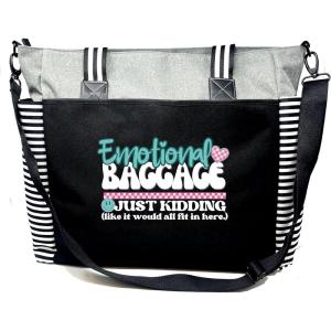 image:imageBrooke amp Jess Designs Mom Bags for Everyday  Bags for Women with Zipper Large Stylish Travel Bag Work BagGray Loulou Emotional Baggage