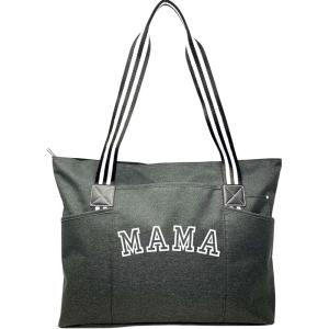 image:imageBrooke amp Jess Designs Mom Bags for Everyday  Bags for Women with Zipper Large Stylish Travel Bag Work BagMama Varsity Tessa Black