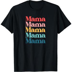 image:imageColorful Retro Mama Gift TShirtBlack