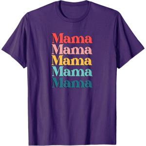 image:imageColorful Retro Mama Gift TShirtPurple