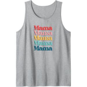 image:imageColorful Retro Mama Gift Tank TopHeather Grey