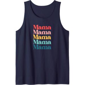 image:imageColorful Retro Mama Gift Tank TopNavy Blue