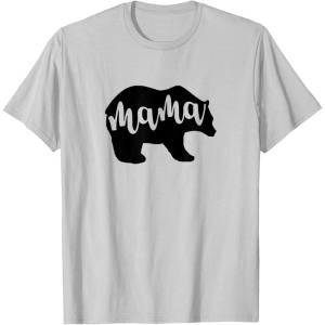 image:imageMama Bear White Gifts for Mom Women Mimi Mama TShirtSilver Grey