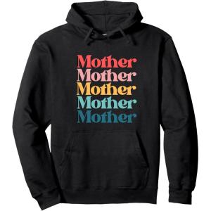image:imageMother colorful retro vibe gift Pullover HoodieBlack