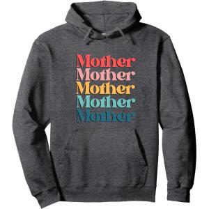 image:imageMother colorful retro vibe gift Pullover HoodieDark Heather Grey