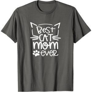 image:imageBest Cat Mom Ever  Great gift for Pet Lovers Men Women Girls Kids TShirtAsphalt Grey
