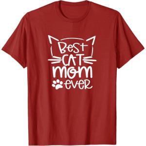 image:imageBest Cat Mom Ever  Great gift for Pet Lovers Men Women Girls Kids TShirtCranberry Red