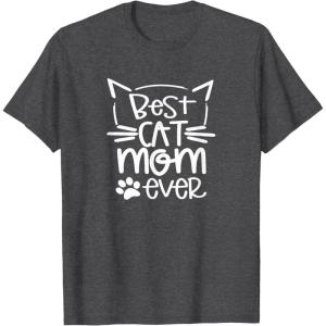 image:imageBest Cat Mom Ever  Great gift for Pet Lovers Men Women Girls Kids TShirtDark Heather Grey