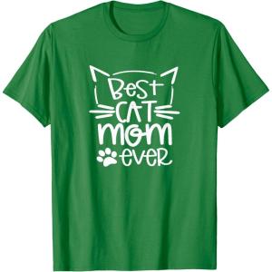 image:imageBest Cat Mom Ever  Great gift for Pet Lovers Men Women Girls Kids TShirtKelly Green