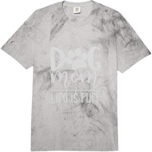 image:imageDog Mom  Great gift for Women Friends Mom Comfort Colors Adult Heavyweight TshirtGrey Tie Dye
