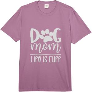 image:imageDog Mom  Great gift for Women Friends Mom Comfort Colors Adult Heavyweight TshirtPlum